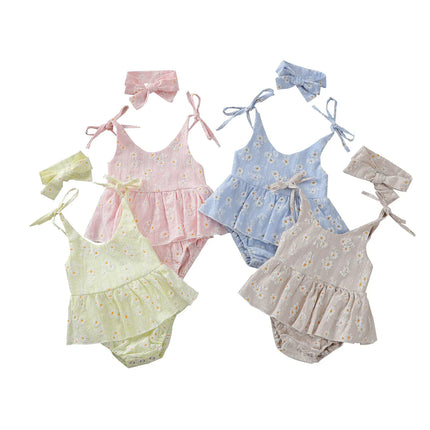 Baby zomerjurk set | Ademend katoen | Inclusief haarband | Comfortabel en geschikt voor warme dagen