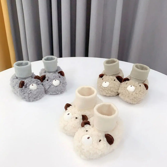 Baby Pantoffels | Warme Babyschoenen | Zachte Sloffen Dierenmotief | Comfortabele Ademend katoen | 2 Maatopties | Geschikt voor 0-12 Maanden