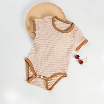 Baby Romper | Zacht Ademend Katoen | Moderne Kleuren | Comfortabele Pasvorm | Eenvoudig Omkleden | Voor Binnen & Buiten | Machinewasbaar | Ideaal Voor Zomerse Dagen