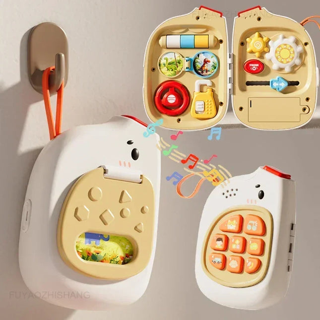 Interactief Speelbord Koffer Kinderen | Educatief Montessori Speelgoed | Sensorisch en Leren | Kleurherkenning en Fijne Motoriekontwikkeling | Compact en Draagbaar Design | Stimuleert Creativiteit en Muziekbegrip