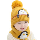 Pingvin Design Kinderset | Muts en Sjaal Baby | Warme Unisex Accessoires | One-Size | Zachte Polyester