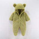 Baby Fleece Romper | Huidvriendelijk | Met Drukknoopjes | Warme Hoodie | Geschikt voor Seizoen | Unisex