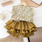 Baby- en Peuterset | Bloemenprint | Top en Rokje | Zomers | 100% Katoen | Meerdere Kleuren | Maat 1-8 Jaar
