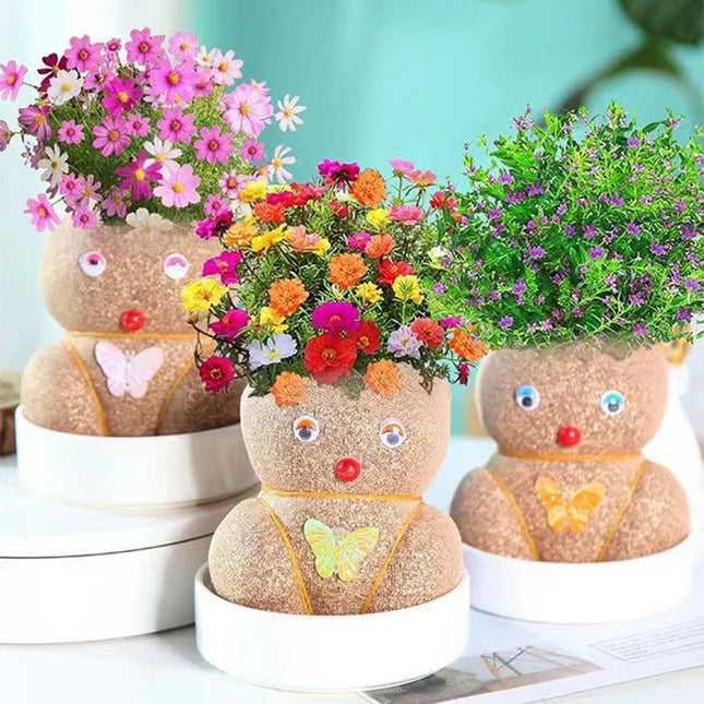 Decoratieve Plantfiguur | Minimal Onderhoud | Verbetert Luchtkwaliteit | Groeit met Water | Unieke Stijl