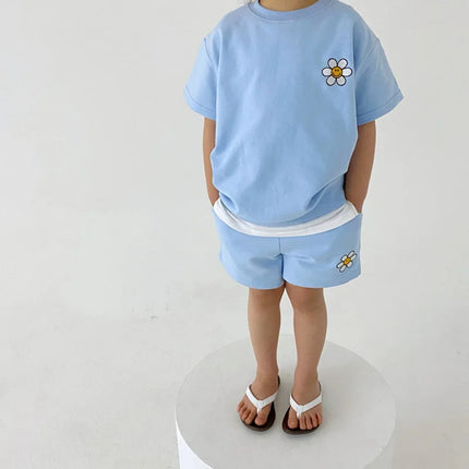 Baby Zomersetje | 100% Katoen | Ademende Stof | Schattige Prints | Gemakkelijk Wasbaar | Inclusief Skjorte en Shorts | Peuter Outfit | Comfortabel voor Dagelijks Gebruik | Geschikt Voor Kinderen 2 Maanden - 4 Jaar