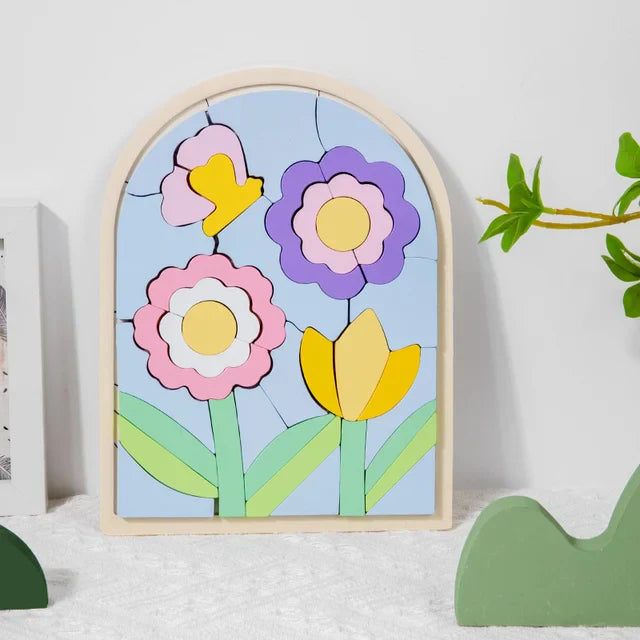 Houten Blokken | Kleurrijke Regenboog | Educatief Spel | Creatief Bouwen | Speelgoed Kinderen