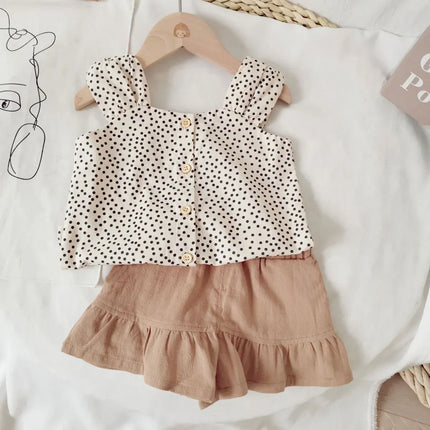 Mini Mode Meisjesset | Zomer Collectie | Katoen | Kleurrijke Outfit | Comfortabele Stijl | AdemendPremium | 100% Katoen | Tuinspelletjes & Zonnige Dagen | Duurzaam & Onderhoudsvriendelijk