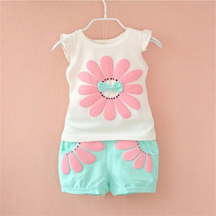 Babyset | Zomerset Katoen | Mouwloos T-shirt & Shorts | Ademend & Comfortabel | Meerdere Maten