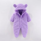 Baby Fleece Romper | Huidvriendelijk | Met Drukknoopjes | Warme Hoodie | Geschikt voor Seizoen | Unisex