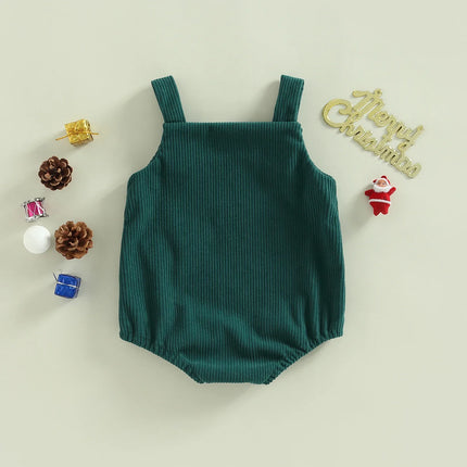 Baby Kerst Rompertje | Juleprint en Knoopsluiting | Comfortabele Babysuit | Katoen/Polyester | 0-18 Maanden | Juledesign