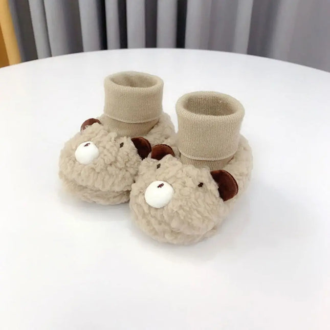 Baby Pantoffels | Warme Babyschoenen | Zachte Sloffen Dierenmotief | Comfortabele Ademend katoen | 2 Maatopties | Geschikt voor 0-12 Maanden