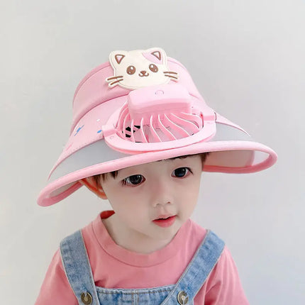Mini Fashion Ventilator Pet | Zomer Cap met USB-Oplaadbare Ventilator | UV-Beschermend | Casual Design