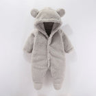 Baby Fleece Romper | Huidvriendelijk | Met Drukknoopjes | Warme Hoodie | Geschikt voor Seizoen | Unisex