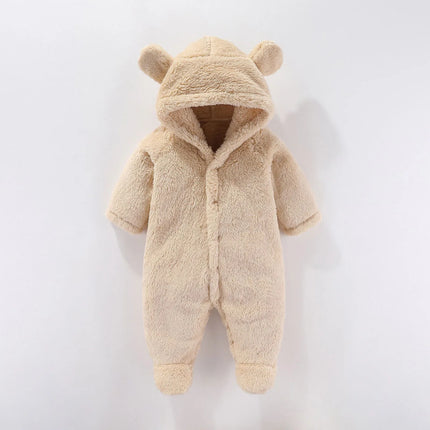 Baby Fleece Romper | Huidvriendelijk | Met Drukknoopjes | Warme Hoodie | Geschikt voor Seizoen | Unisex