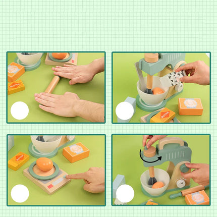 Woodn Speelgoedkeuken | Mini Masterchef Set | Duurzaam Houten Keukenspeelgoed | Creatief Rollenspel