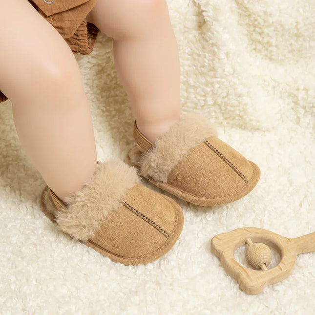 Babyslofjes | Zachte Zool | Comfortabele Stof | Flexibele Pasvorm | Elastiek & Gesp | 0-18 Maanden