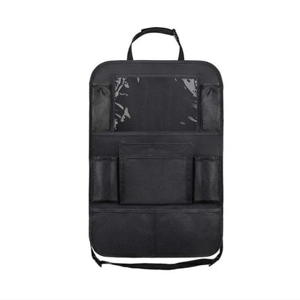 Auto Organizer voor Bumper Bescherming | Rugleuning Organizer Kinderen | Opbergtassen | Snelle Installatie | Duurzaam Materiaal | Universele Pasvorm | Praktische Tablet en Flessenhouder voor Auto's