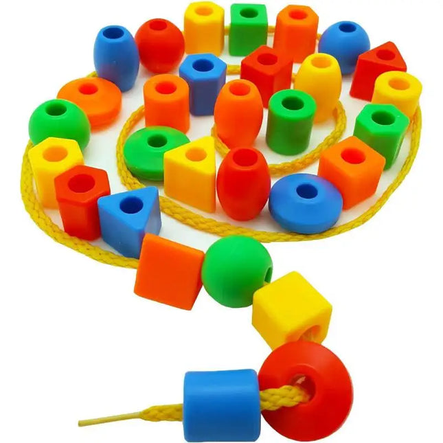 Regenboog Rijgkralen Set | Kleurrijke Educatieve Perlen | Leerzaam Spel & Ontwikkeling | Vanaf 3 Jaar