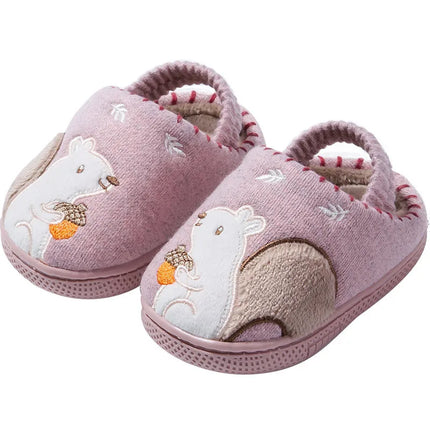 Babyslofjes met cartoon design | Warme fleece voering | Antislip zool | Eenvoudig slip-on | Indoor gebruik