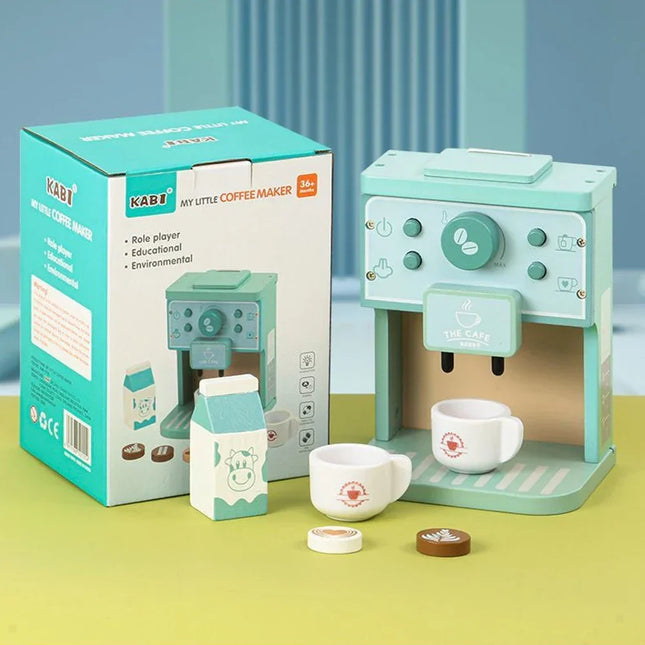 Speelgoed Koffieset in Hout | Rollenspel Accessoires voor Kinderen | Inclusief Koffiemachine en Bekers