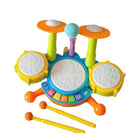 Kindertrommelset | Inclusief Microfoon | Leer Ritme | Robuust ABS-Plastiek | Stimulerende Muziekspeelgoed