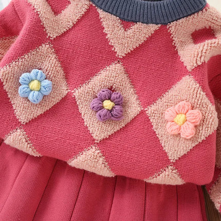 Vintage Babyset | Warme Trui & Rok | Comfortabele Katoenmix | Perfect Voor Lente & Herfst | Nostalgisch Design | Geschikt Voor Dagelijks Gebruik | Duurzaam & Kleurecht Na Wassen