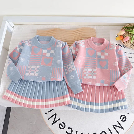 Baby Sweater Set | Zacht Comfortabel Strik | Ideaal voor Herfst en Winter | Geschikt voor Spelen en Familie-uitjes | Eenvoudig aan te trekken | Verkrijgbaar in Verschillende Maten