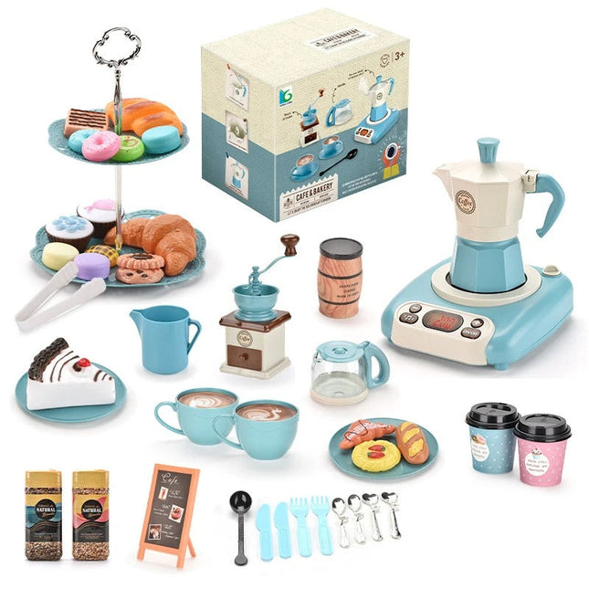 Café Speelset Kinderen | Speelgoed Barista en Bakker | Realistische Koffie Bakkersessie | Creatief Rollen Spel