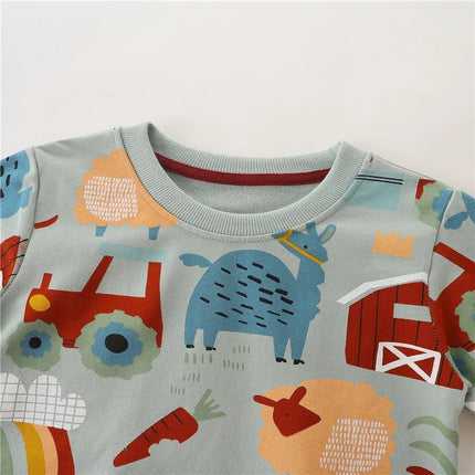 Unisex Kindertrui | Dierenprint | Katoen | Zacht en Ademend | Jongens en Meisjes | Comfortabel | Elke Dag | Gemakkelijk te Onderhouden | Perfect voor Binnen en Buiten | Machinewasbaar