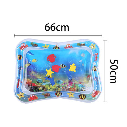 Vandleg speelmat baby | Opblaasbaar Water Speelgoed | Stimulatie nek- en schouderspieren | Hersenontwikkeling ondersteuning | Veilig PVC materiaal | Hand-oog coördinatie bevordering | 66x50 cm