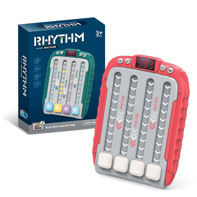 Rhythm™ Speed Game | Elektronisch Reactiespel | Tactiele Stimulatie | Compact & Draagbaar | Verbeter Focus & Reactietijd | Voor Thuis, Kantoor & School | Interactieve Licht- & Geluidseffecten