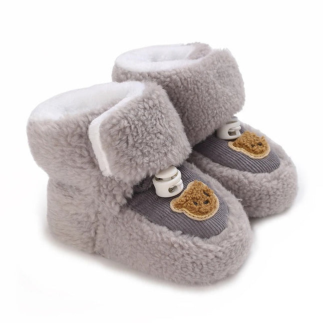 Kinder Winter Babyschoenen | Warme Voeten | Velcro | Dieren Motief | Anti-slip Zool | Katoen
