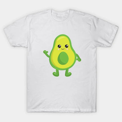 Mini Mode | Avocado Print T-Shirt | Unisex | Zachte Katoen | Beschikbaar voor Baby's, Kinderen en Volwassenen | Comfortabel en Luchtig | Wit | Humoristisch Design | Perfect voor Familie Twinning