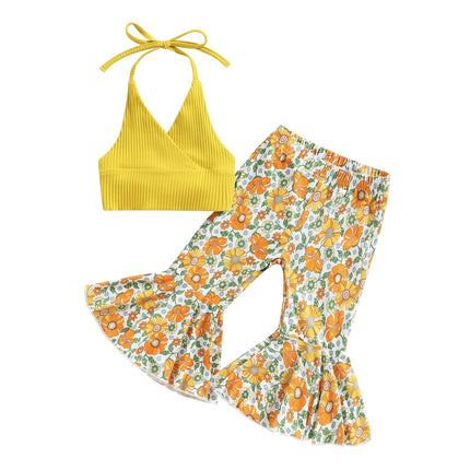 Meisjeszomeroutfit | Luchtige Kledingset | Print top + Broek | Vrijheid Beweeglijkheid | Comfort Zomer | Kinderkleding | Stijlvolle Details | Ademende Stoffen | Diverse Maten | voor Speelse Dagen