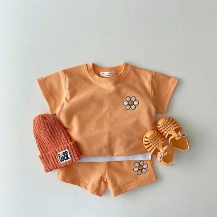 Baby Zomersetje | 100% Katoen | Ademende Stof | Schattige Prints | Gemakkelijk Wasbaar | Inclusief Skjorte en Shorts | Peuter Outfit | Comfortabel voor Dagelijks Gebruik | Geschikt Voor Kinderen 2 Maanden - 4 Jaar