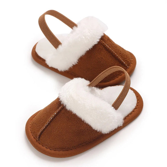 Babyslofjes | Zachte Zool | Comfortabele Stof | Flexibele Pasvorm | Elastiek & Gesp | 0-18 Maanden