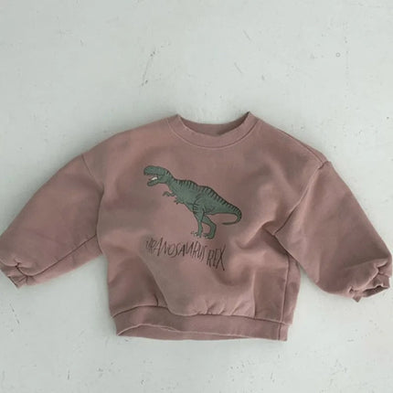 Kinder Dinosaurus Trui | Warme Unisex Sweater | Zacht Katoen Fleece | Vrolijk Dino Print | Comfortabele Bovenkleding | Voor Binnen en Buiten | Geschikt voor School en Spel | Bewegingsvrijheid