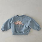 Kinder Dinosaurus Trui | Warme Unisex Sweater | Zacht Katoen Fleece | Vrolijk Dino Print | Comfortabele Bovenkleding | Voor Binnen en Buiten | Geschikt voor School en Spel | Bewegingsvrijheid