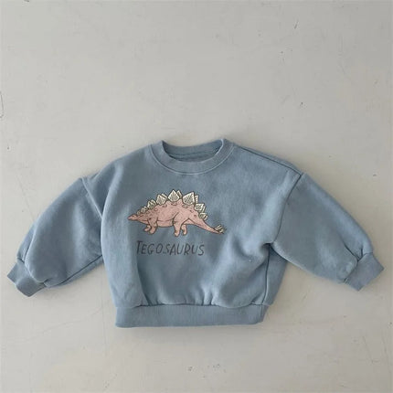 Kinder Dinosaurus Trui | Warme Unisex Sweater | Zacht Katoen Fleece | Vrolijk Dino Print | Comfortabele Bovenkleding | Voor Binnen en Buiten | Geschikt voor School en Spel | Bewegingsvrijheid