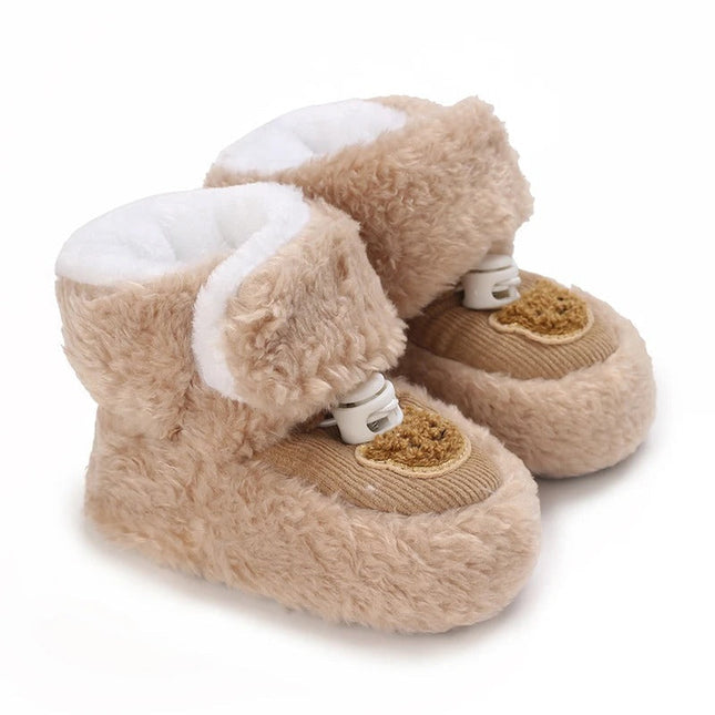 Kinder Winter Babyschoenen | Warme Voeten | Velcro | Dieren Motief | Anti-slip Zool | Katoen